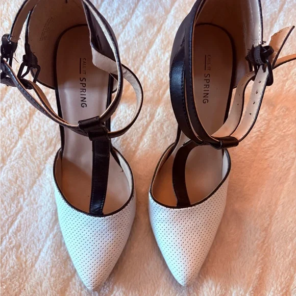 Elegant Black and White Women's Heels - Picture 3 of 8